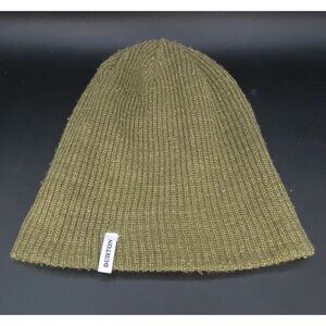 Burton Snowboard Polylana Forest Moss Green Beanie Ski Hiking Outdoors